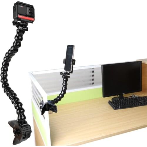 Universal Desktop Holder Mount For GoPro 9/8/7/6/5 DV Mobile Phone Bracket Insta360 One R DJI Osmo Action Camera Adjusting Arm