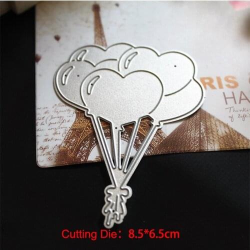 Heart Balloon Cutting Dies Stencils Diy Scrapbooking Album Decorative Embossing Paper Cards for Cutting