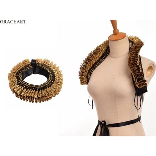 Retro Women Queen Cosplay Baroque Elizabethan Neck Ruff Ruffled Collar
