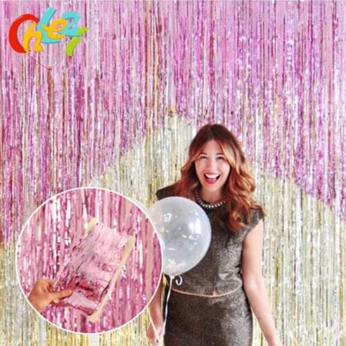 1m*2m Tassel rain Curtain Door Rain Room Wedding Birthday Party Decoration Door Wall Stage Backdrop Background Photo Props
