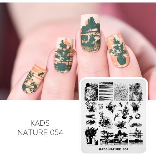 1pc Nail Stamping Plate Plant Leaves Annual Ring Image Natural Pattern Printing Stencil Nail Art Stamp Templates Printing Mold
