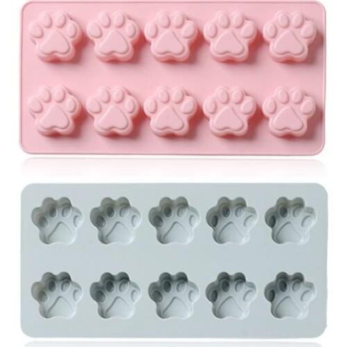 10 Holes Cats Claw Silicone Baking Mold Candy Chocolate Ice Tray Mold DIY Pastry Cake Decoration Accessories Kitchen Tools
