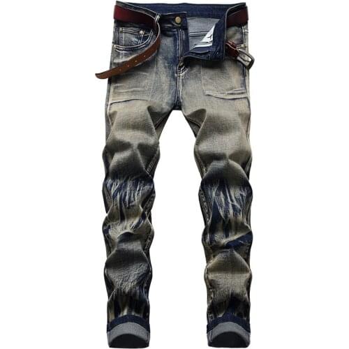 2021 New Fashion Design Causal Denim Pants Plus Size 40 Skinny Men Jeans pantalon homme