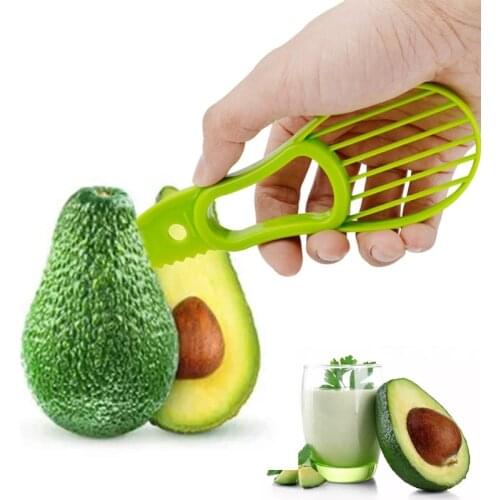 3-in-1 Avocado Shea Corer Butter Fruit Peeler Cutter Pulp Separator Plastic Knife Kitchen Vegetables Tools Accessories