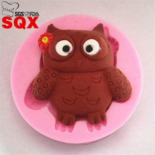 Mini Owl Shaped Fondant 3D Molds, Silicone Mold, Candle Moulds, Sugar Craft Tools, Chocolate Moulds, Bake Ware SQ1592