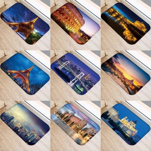 40x60cm Cute Diy Print Floor Mat Bathroom Ground Mat Slip Door Bath Pad Rug Living Room Kitchen Carpet Home Decor