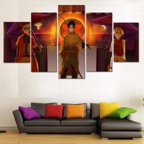 5 Piece Wall Art Canvas Anime Manga Posters Figure Ninja Pictures And Prints Modern Home Decor Living Room Decoration Paintings