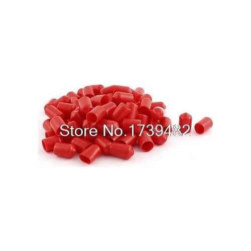 80Pcs Adhesive Glue Lined Heat Shrinkable End Caps Red Shrink Ratio 2:1