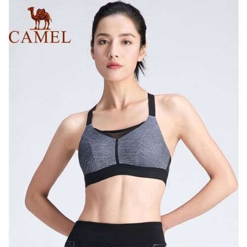 CAMEL Fashion Womens Sports Underwear Women Yoga Fitness Vest Running Clothes Female Breathable Bra Vest