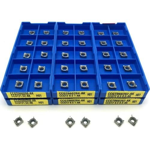 CCGT060202 CCGT060204 CCGT060208 AK H01 Aluminum Internal Turning tool CNC Turning insert Processing copper and aluminum tools