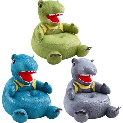 No Cotton Cartoon Dinosaur Baby Sofa Support Seat Cover Washable Chair Case for Kids Children Without Filling
