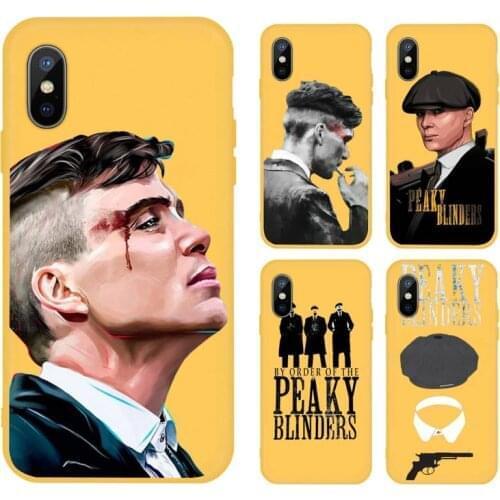 Peaky Blinders Thomas Phone Case Yellow Candy Color for iPhone 11 12 mini pro XS MAX 8 7 6 6S Plus X SE 2020 XR