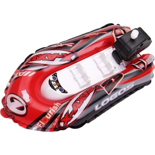 Creative Infant Toy Fashion Waterproof Lightweight Boat Shape Mini Colorful Print Inflatable Boat Toy Children Toys For Bathroom