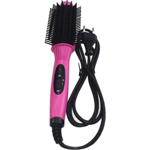 Hot TOD- Fast Heat Curler Hair Straightener Electric Hair Comb Brush Straightening Irons Multifunction Salon Curling Tool E