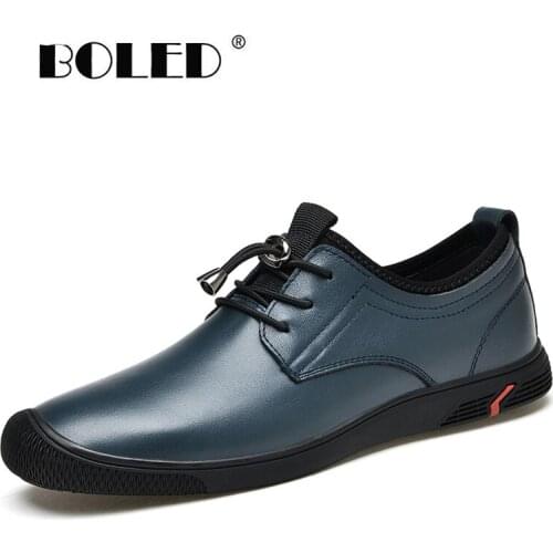 Natural Leather Shoes Men Quality Casual Shoes Loafers Anti-Skid Men Flats Outdoor Waterproof Walking Men Shoes Zapatos Hombre