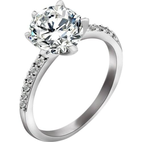 Korean Pop Fashion Cooper Crystal Vintage Couples Ring For Women Creative Classic Wedding Ring Accessories Wholesale