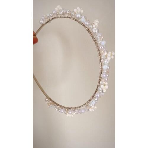 Handmade crown bride crown spring flowers wedding petals dried flowers mothers crown birthday crown newborn custom design