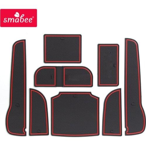 Smabee Gate slot cup mat For HONDA ACCORD 8th 2008-2013 Interior Accessories Door Groove Non-slip Pad Rubber Coaster