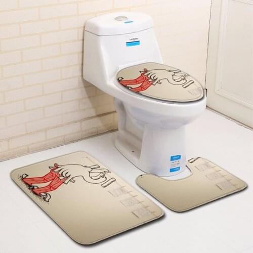 Creative and simple pattern bathroom Rugs baths bathroom products toilet mat set Bath mat Bathroom mat in the bathroom Carpet