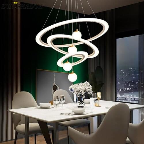 Creativity Led Pendant Light Modern Home white Pendant Lamp For Kitchen Chandelier Living Room Bedroom Dining Room Ligth Fixture