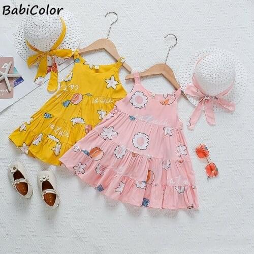 Baby girls summer dress fashion cotton sleeveless cute dress for 1-5Y girls party clothing kids girls beach dress