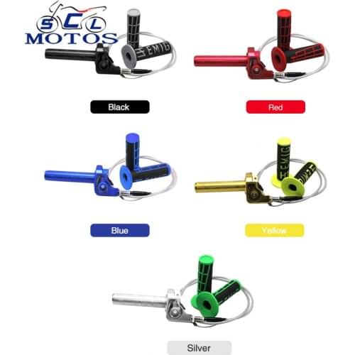 Sclmotos- 7/8" Motorcycle Twist Throttle Hand Grip With Cable For KTM DUKE EXC ATV UTV Quad Pit Dirt Bike 90 110 125CC CRF KLX