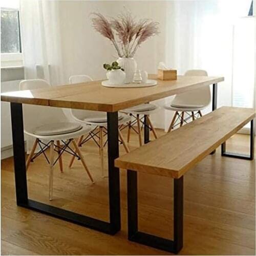 2pcs/set 80*72cm Table Leg Bracket Industry Style Stainless Steel Black Spray Paint Desk Table Bench Furniture Accessories HWC