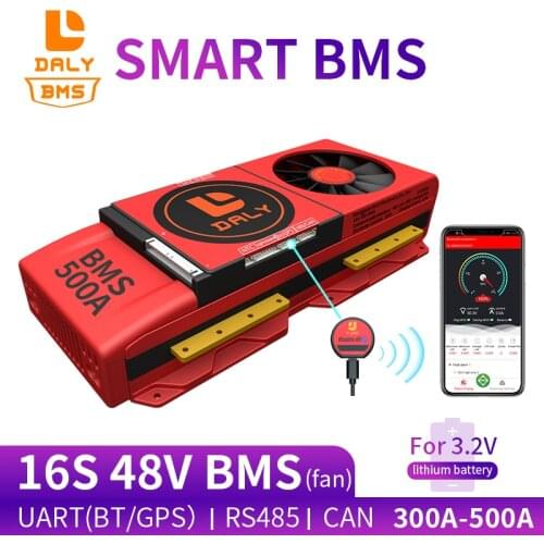 Smart Ant Bms Circuit Board 16S 48V 300A 400A 500A Bms with Bluetooth UART RS485 CAN for Lithium Ion Battery Pack with Fan