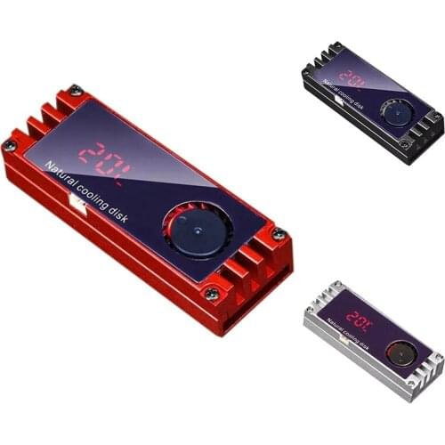 M2 SSD Heatsink Cooler Temperature OLED Digital Display M.2 2280 NVME Solid State Hard Disk Radiator