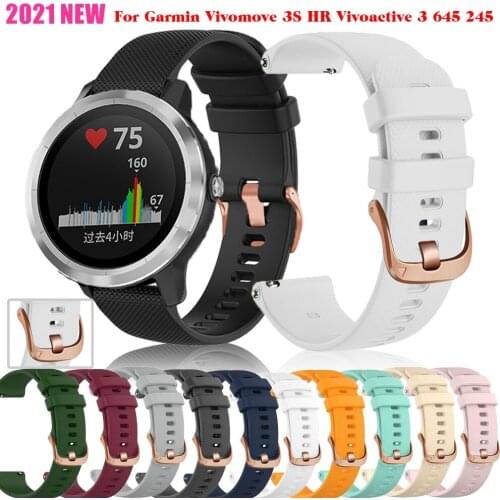 Watch Strap For Garmin Vivomove 3S 4S HR Vivoactive 3 645 245 Move 3 Easy install Correa Smart Watchs Wrist Bracelets Watchband