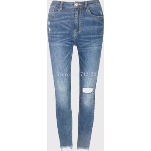 Xiaomi CottonSmith Ripped slim-fit jeans Slim hip lift fashion Comfortable High Waist Stretch Skinny Denim pants