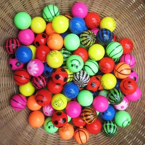 Mixed Bouncy Ball Funny Toy Balls Solid Floating Bouncing Child Elastic Rubber Ball Of Bouncy Toy 25mm