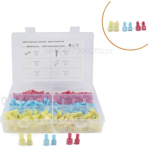 Hot Pin - 180 Boxed Heat Shrinkable Terminal Middle Connecting Pipe - Nylon Insulated Crimping Terminal