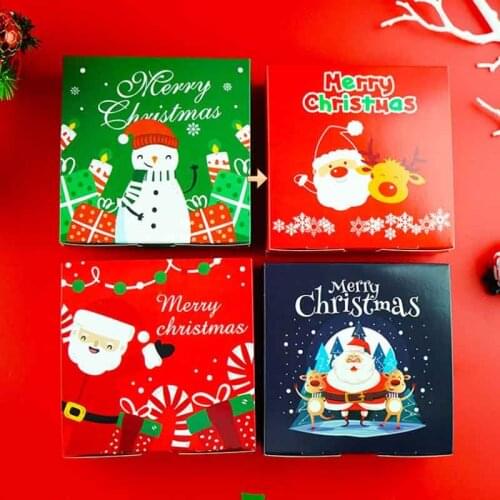 Packing Box Favours Candy Boxes Treat Paper Pack Christmas Gift Boxes Party Sweet Biscuit 5PCS