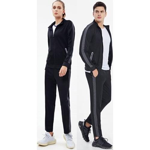 Vansydical New Running Jackets Sweatpants Sets 2pcs Autumn Winter Outdoor Sports Outfit Men Workout Gym Suits Sweatsuit