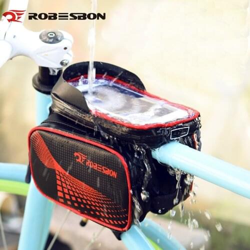 Bike Bicycle Mobile Cell Phone Bag holder for iphone 6.2" inch Touch Screen Frame Front Head Top Tube Waterproof Cycling Storage