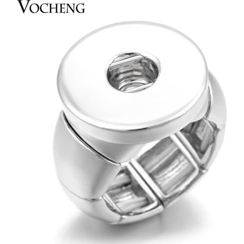 Vocheng 18mm Ginger Snap Button Rope Stretch Resizable Ring NN-399