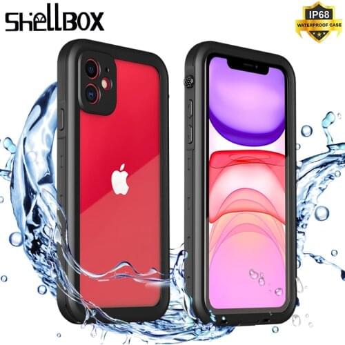 SHELBOX Waterproof Case For iPhone 12 11 Pro Max X XR Shockproof Swimming Coque Cover for iPhone SE 7 8 Plus Underwater Case