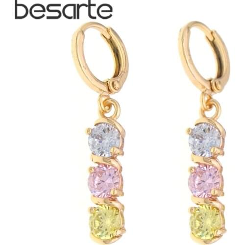 Dangle Gold Earings Long Earrings Women Oorbel Orecchini Pendenti Boucle D'oreille Femme Aretes Mujer Kolczyki Kupe Korean E2655