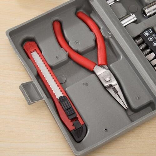 24pc household multifunctional toolbox hardware combination tool set plastic combination tool box