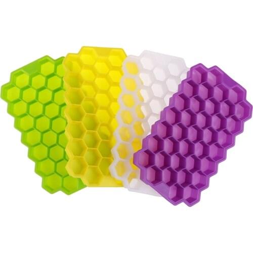 37 Cubes Home Honeycomb Shape Silicone Ice Cube Tray Mold Storage Container ice cube maker ice cream mold ice cube tray