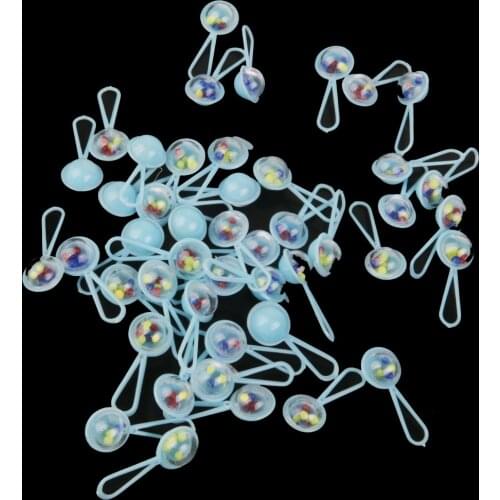 50 Mini Blue Rattle Charm BABY SHOWER Party Favors Table Scatters Decoration