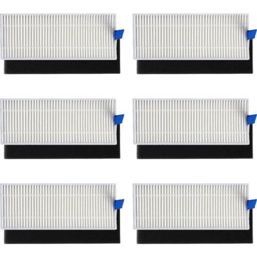 6PCS Cotton Filter & 6PCS Hepa Filter for Eufy Robovac 11+ 11 Plus Robot Vacuum Cleaner Parts Replacement Dust Filters Kit