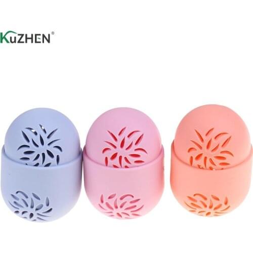 Makeup Accessories 1PC Makeup Sponge Holders Puff Storage Box Silicone Breathable Cosmetic Sponge Drying Case Puff Holder