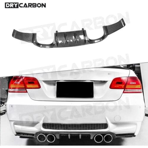 Carbon Fiber Car Rear Diffuser Spoiler for BMW 3 Series E92 M3 2008-2013 HM Style Bumper Lip Guard Direct installation FRP