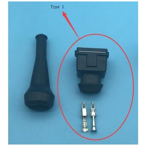 Free shipping 30 pcs EV1 PA66 2 pin Fuel injector plug for Tyco/amp auto wire harness connector with rubber boot