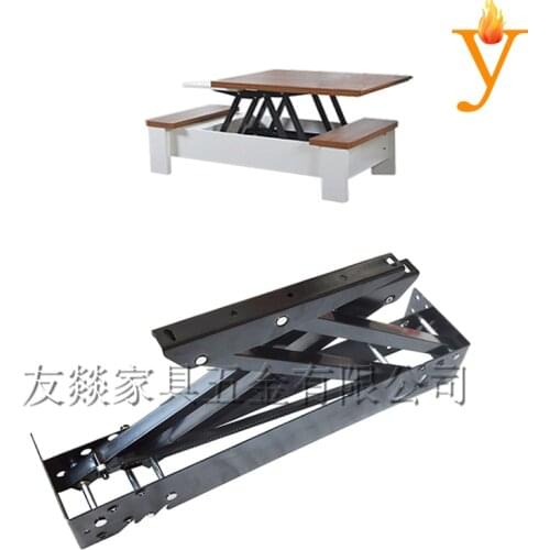 Furniture Hardware Metal Transform Adjustable Table Frame With Spring B09