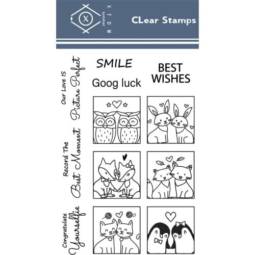 Hot selling owl alphabet transparent clear stamp / silicone seal roller stamp DIY scrapbook album / card production