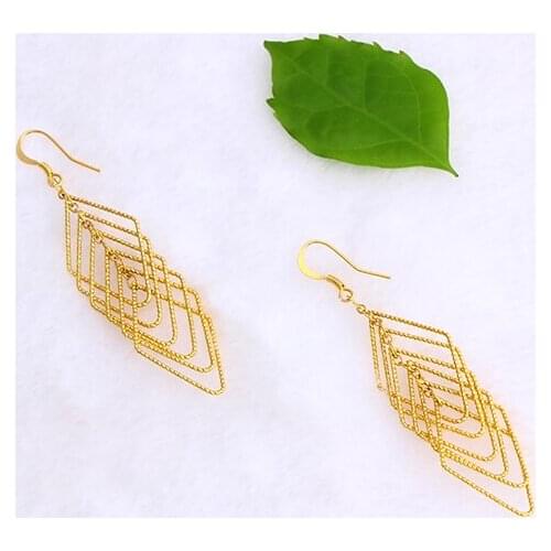 Hot sale jewelry rhombus trendy bridal earring for women