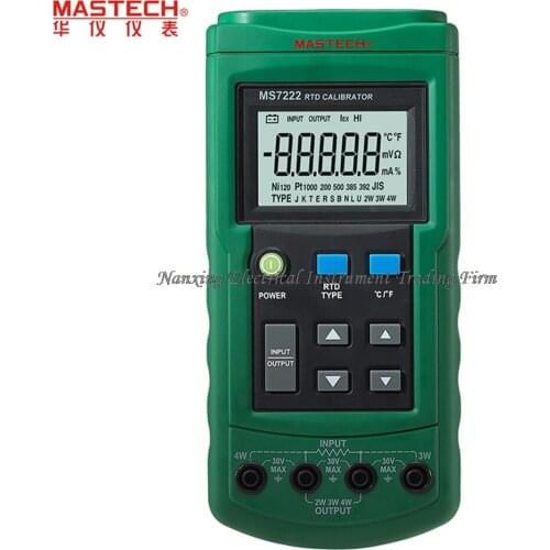 MASTECH MS7222 RTD Resistance Temperature Detector Calibrator Measuring Simulating 7 RTDs diagnostic-tool